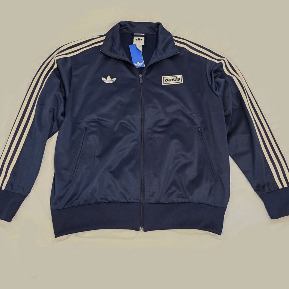 SOLD Oasis x Adidas Live '25 Tour Firebird Track Jacket Navy Blue Size Large